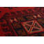 Tapis de zone en laine rouge/noir 3 pi 4 pi x 4 pi 9 po noué la 2019s one-of-kind Allaina