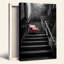Art sur toile, fauteuil rose sur escalier industriel-1343919705