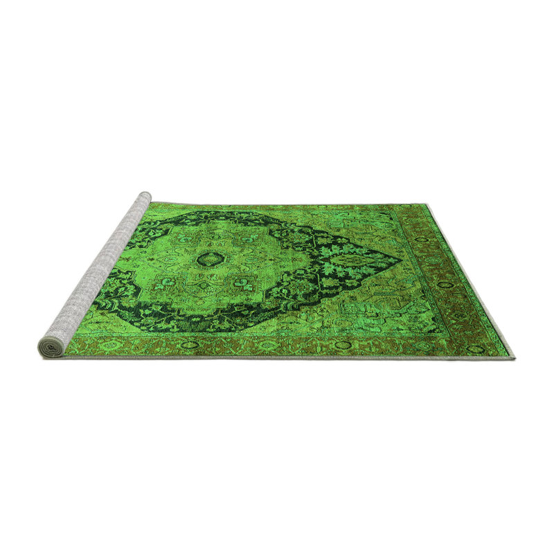 Washable Oriental Indoor Rug, Square 4'