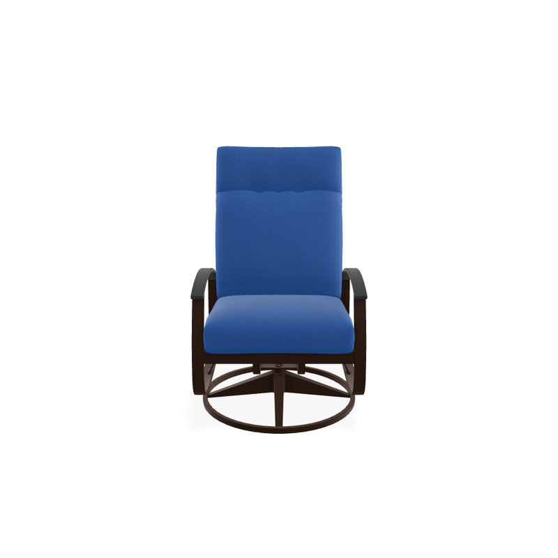 Chaise berçante pivotante réglable avec coussins Askar, Azur, Graphite classique P30, Kona texturé