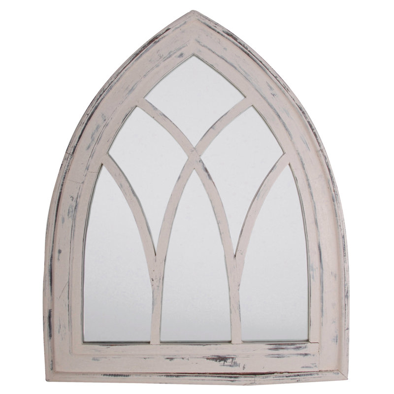 Cintron Wood Wall Mirror, White