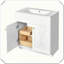 Meuble-lavabo autoportant moderne avec lavabo en céramique et poignées dorées-1488974386