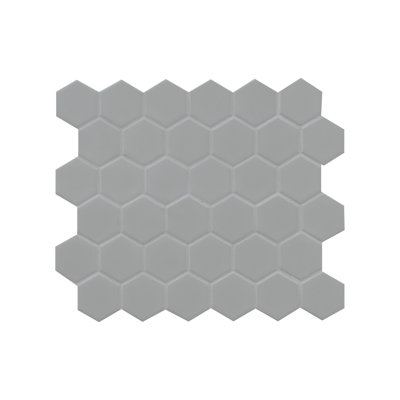 Carreau de mosaïque en porcelaine mate 11 po x 13 po Retro Hexo Lume
