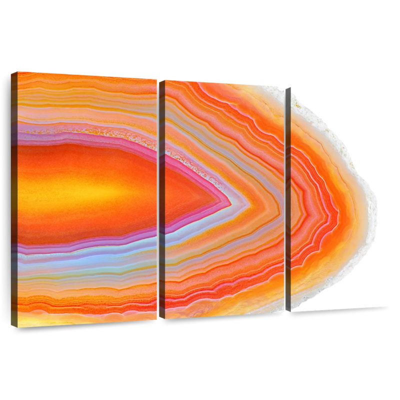 Cristal d'agate orange Alvord, H 28 po x l 45 po