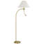 Lampe sur pied Ashyeck à DEL 68 po, abat-jour blanc et poteau arqué Ashy-103150801