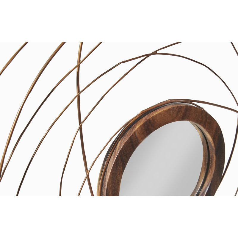 Chamcha Wood Rustic Accent Mirror, 49" x 49"
