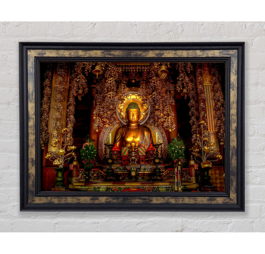 Goldener Buddha Chion Japan - Einzelner Bilderrahmen Kunstdrucke