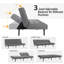 Canapé-lit en cuir convertible pliant Corrigan Studio® Futon-687966385