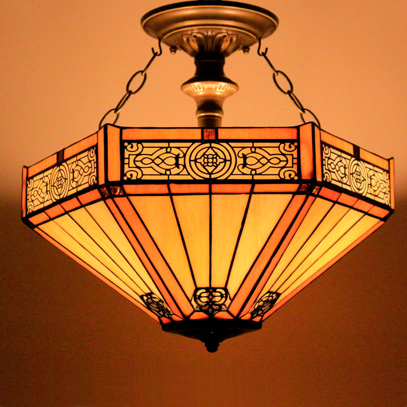 Alicemarie Glass Semi Flush Mount