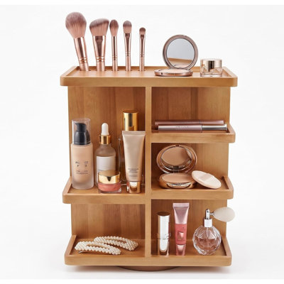 Wood Makeup Organiser