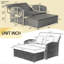 Double Chaise Lounge With Adjustable Back And Cushions-646163143