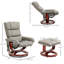 Fauteuil inclinable de massage, fauteuil inclinable pivotant et repose-pieds, fauteuil inclinable en similicuir avec télécommande