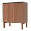Meuble-lavabo moderne de 30 po avec lavabo en céramique, meuble-lavabo minimaliste rétro, portes à poignée libre 45 degrés, meuble-lavabo à rayures verticales avec grand espace de rangement
