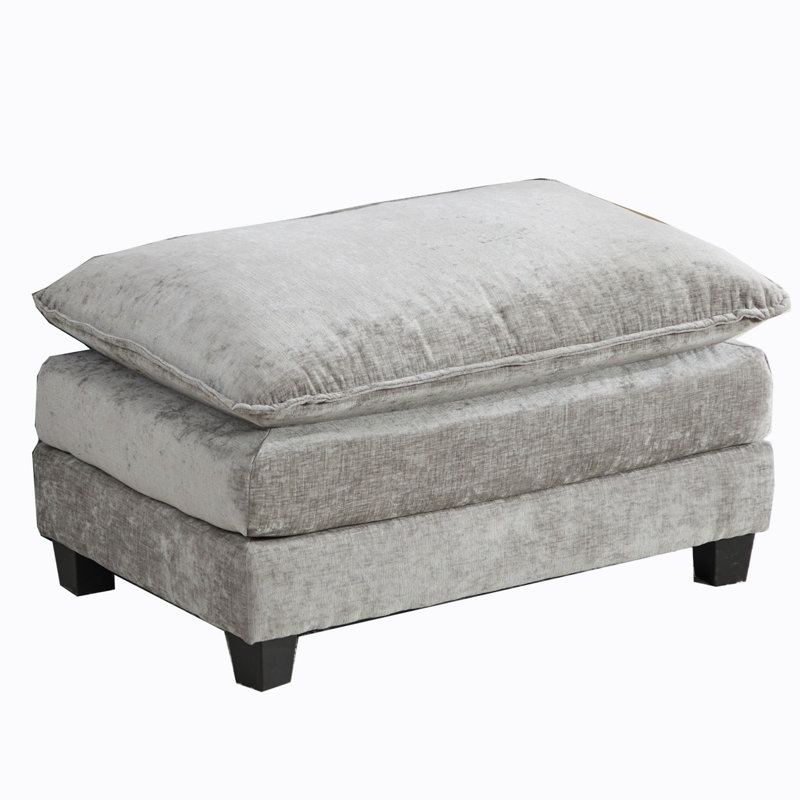 Nuage, gris, Sw501dgy - Canapé modulaire moderne pour appartement, salon, chambre à coucher, chenille respirante, configuration modulaire, revêtement luxueux, dimensions généreuses, ajustement