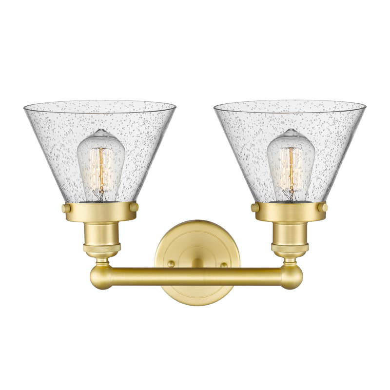 Éclairage pour meuble-lavabo à 2 lumières Artella, Bullé, Or satiné