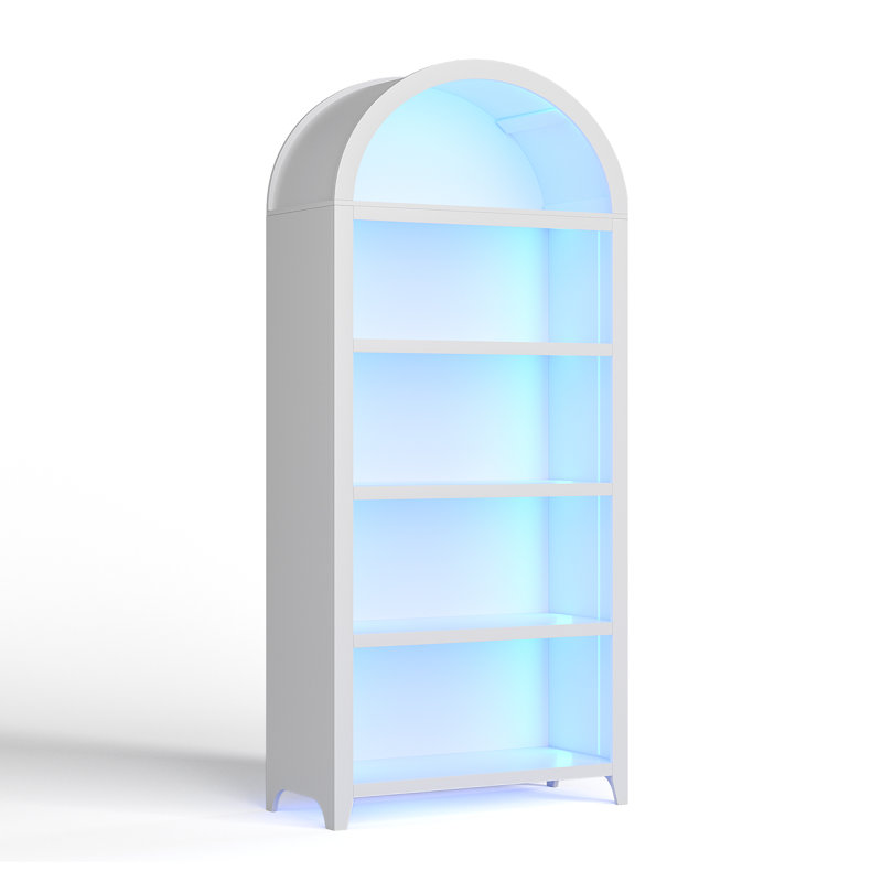 Armoire de rangement 29,5 po à 5 tablettes arquées, Blanc