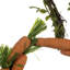 22" Artificial Orange Carrot Wreath. Features orange carrots on a carrot shaped wreath.