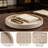 Round Decorative Vanity Tray Organizer With Gold Trim, PU Leather Dresser Tray For Jewelry Perfume & Essentials, Modern Home Decor For Coffee Table Bathroom Counter And Nightstand-292802301
