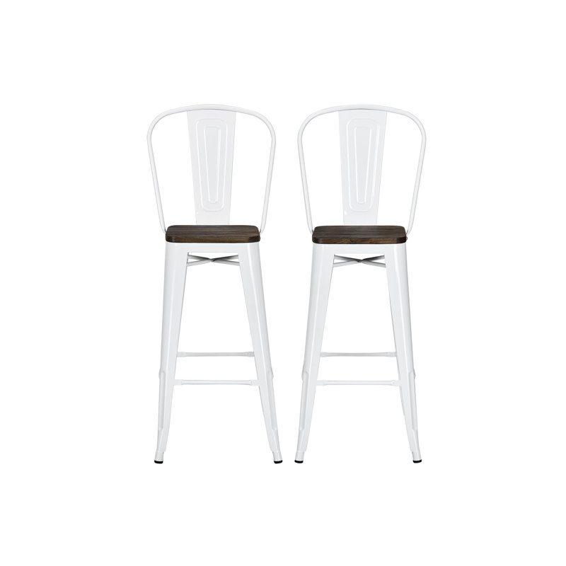 North Andover Bar Stool, White, Counter Stool (23.5” Seat Height)