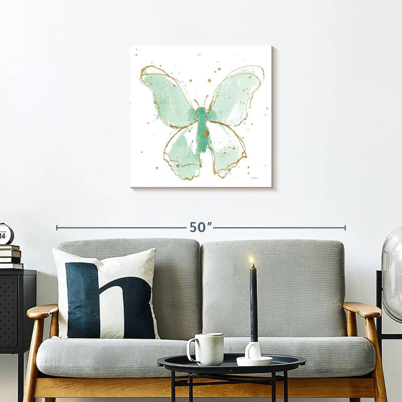 Brampt Gilded Butterflies Mint, 24" H x 24" W
