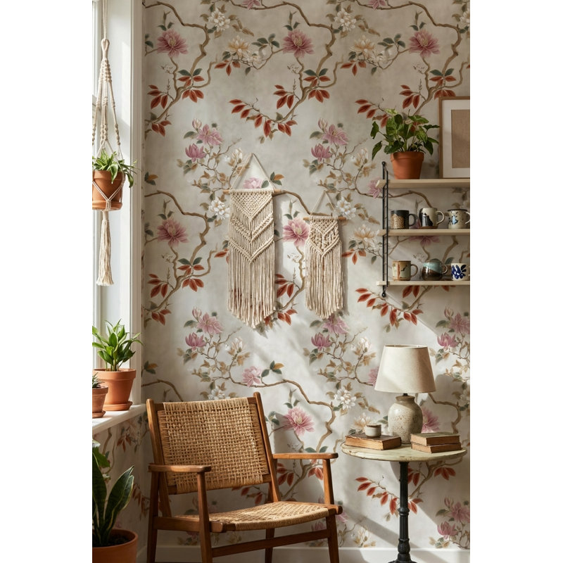 Papier peint floral classique