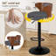 Swivel Upholstered Adjustable Height Counter Stool with Metal Frame