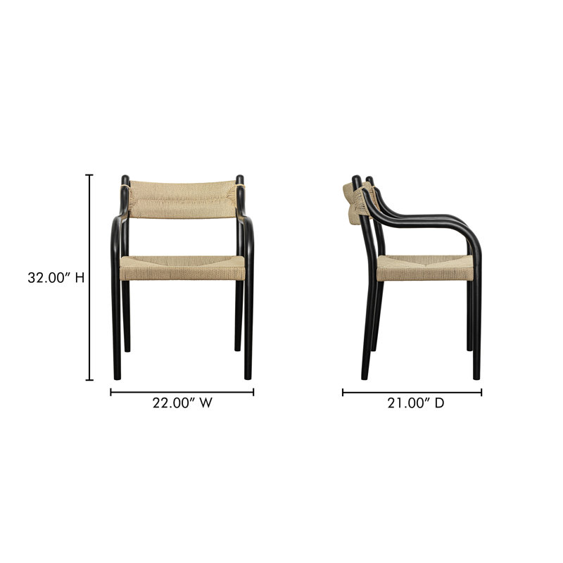 Kenny Solid Wood Arm Chair