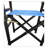 2pcs Folding Wooden Chair - Blue Canvas Covered Director Style Chair. And . High Bearing Capacity. Easy To Clean Breathable. Foldable For Convenient Transport Storage. For Adults. 23 In Depth, 20