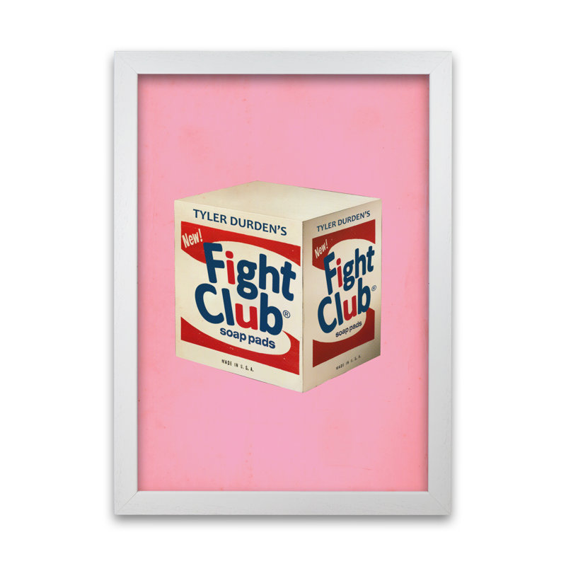 Fight Club by David Redon - Print, White Grain, 42 cm H x 29.7 cm W x 5 cm D