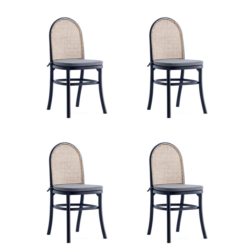 Paragon Archetype Dining Chair 1.0 With Cushions, 4, Black/Gray