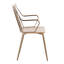 Chaise en cuivre antique et bois blanchi