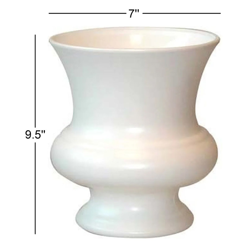 Urne / vase en plastique blanc