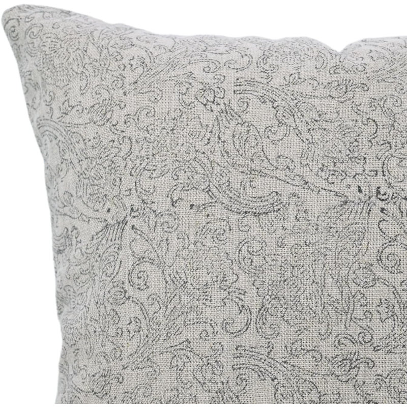  Housse de coussin en coton Floral, 14 po x 14 po, Carré, Mauve floral 1