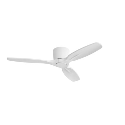 48 in. 3-Solid Blades Indoor Standard Ceiling Fan Flush Mount with Remote