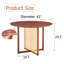 Table ronde en bois massif de noyer chinois rétro, table simple en imitation rotin moderne, table en bois-1515754376