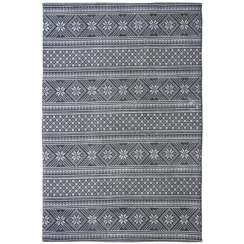 Tapis en coton tissé à la main Reuben, Rectangle 3 pi x 5 pi