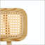 Tabouret de bar en bois - finition naturelle avec siège courbé en bois massif et dossier en rotin-105590695