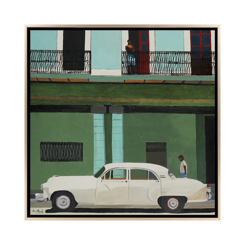 «White Havana, Cuba», reproduction d'art sur toile encadrée, H 18 po x l 18 po, Champagne