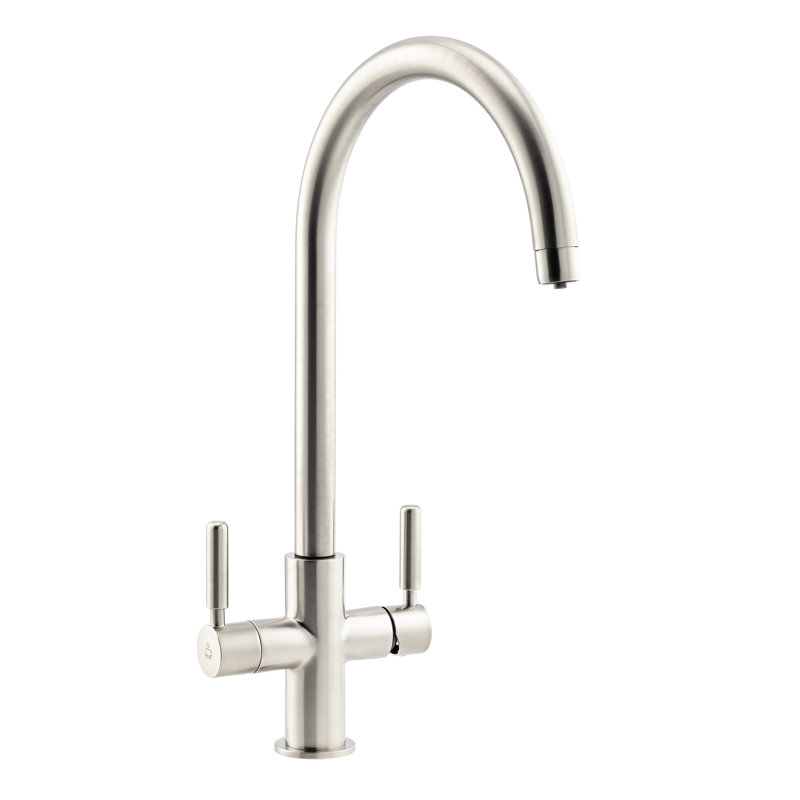 Abode Hemista Slimline 3-in-1 Hot Water Tap, Nickel
