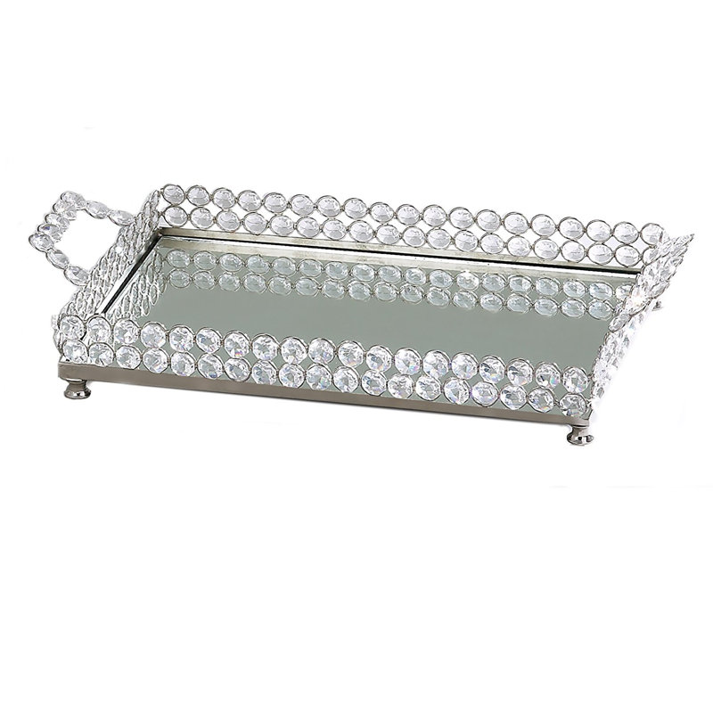 Tillia Stainless Steel Tray, 1" H x 14" W x 4" D