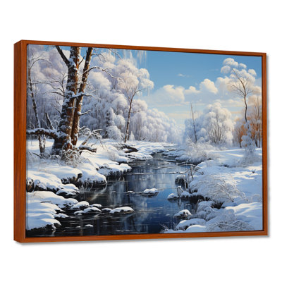 «Winter Snowy Serenity I - Winter Landscape», art mural