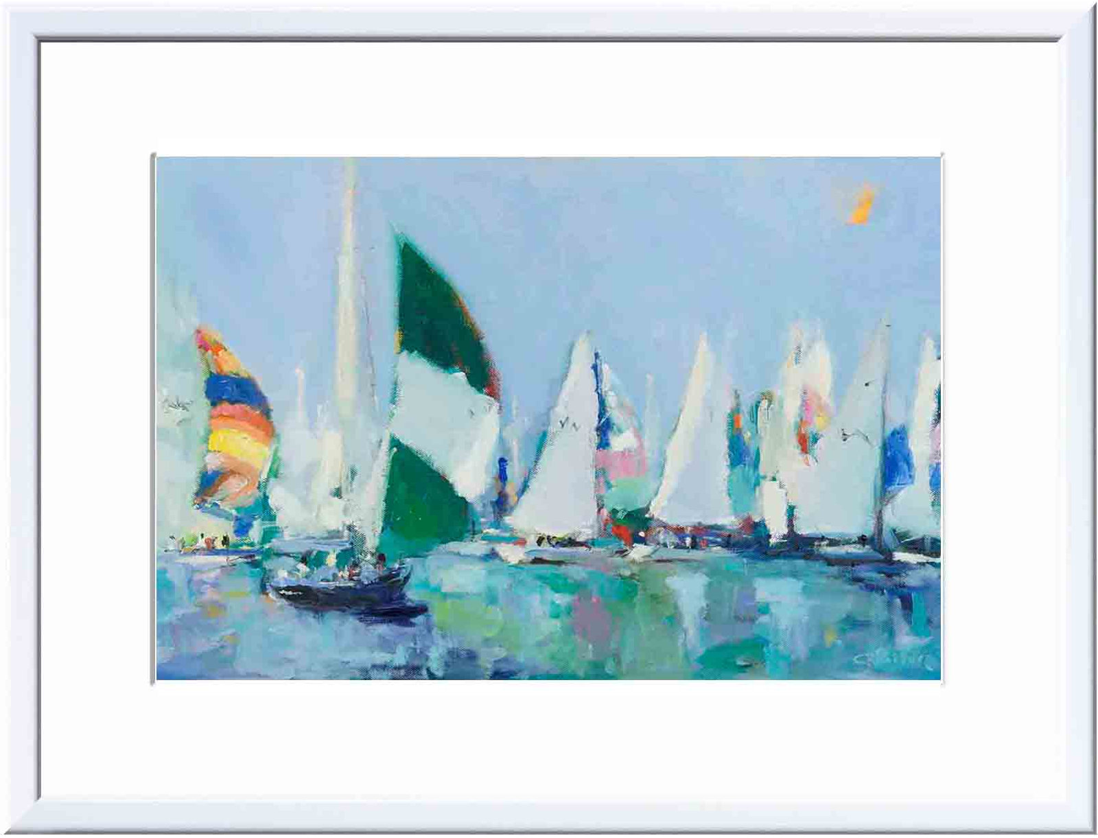 Parking Lot by Curt Crain, Black, 36"H x 24"W