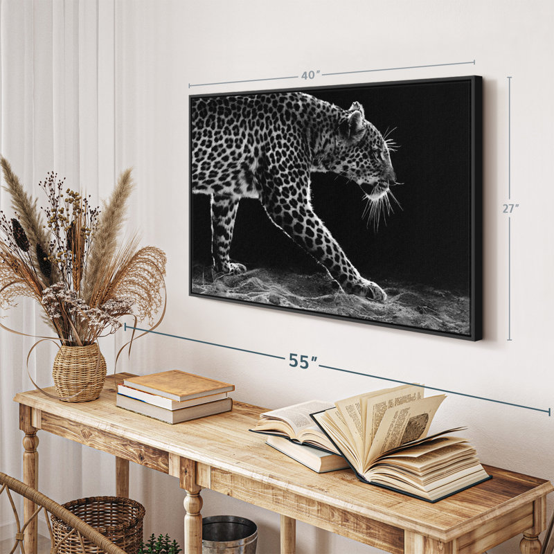 " Walking Leopard Canvas Print ", 27" H x 40" W