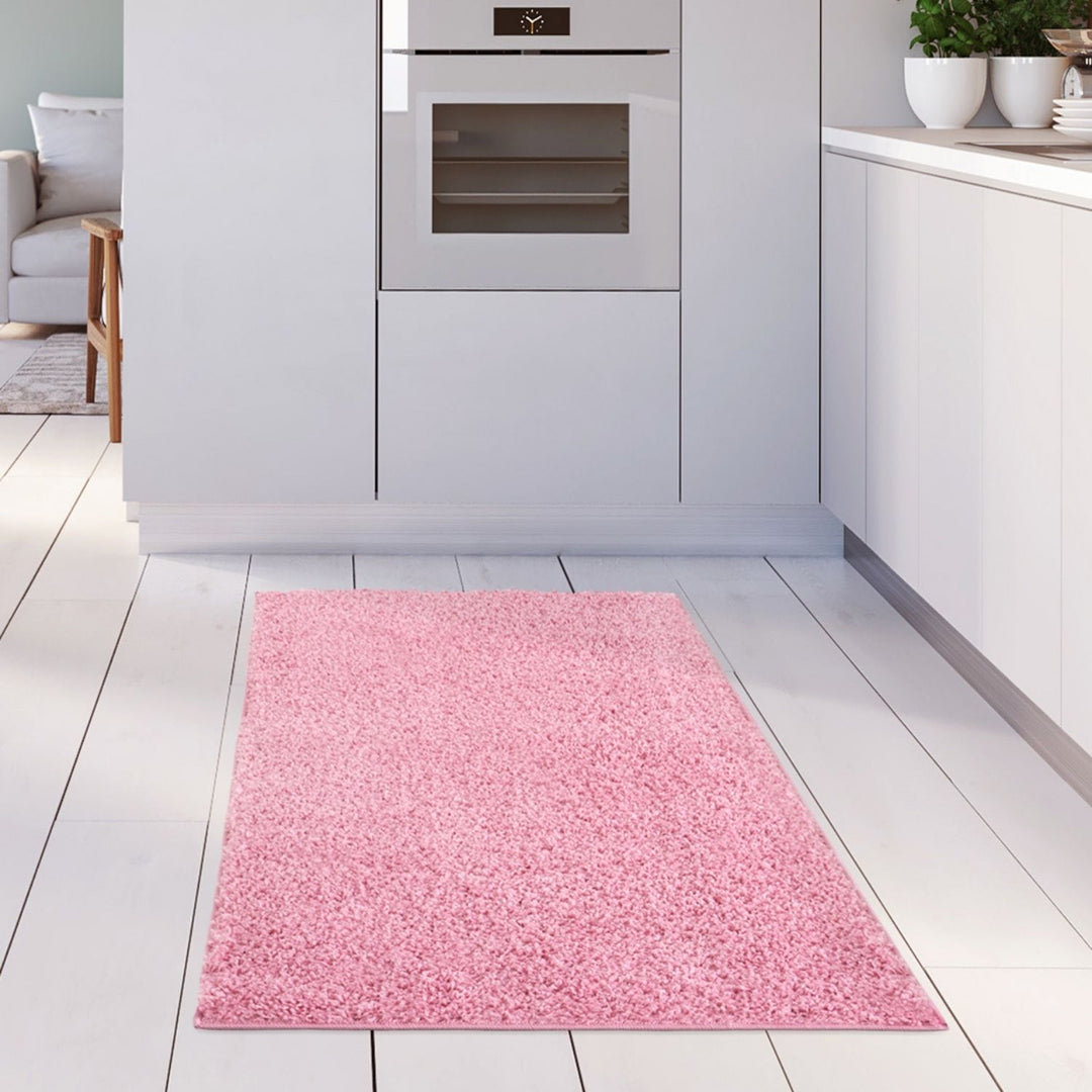 Rackhams Pink Myshaggy Solid Rug - 60X110 Cm - Image 3