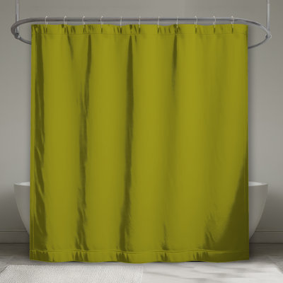 Solid Yellow Background Shower Curtains Extra Long