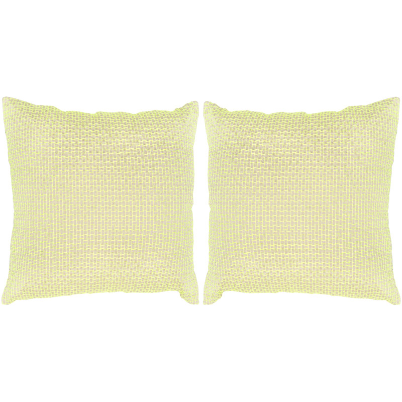 Feather Throw Pillow, Neon/Citris