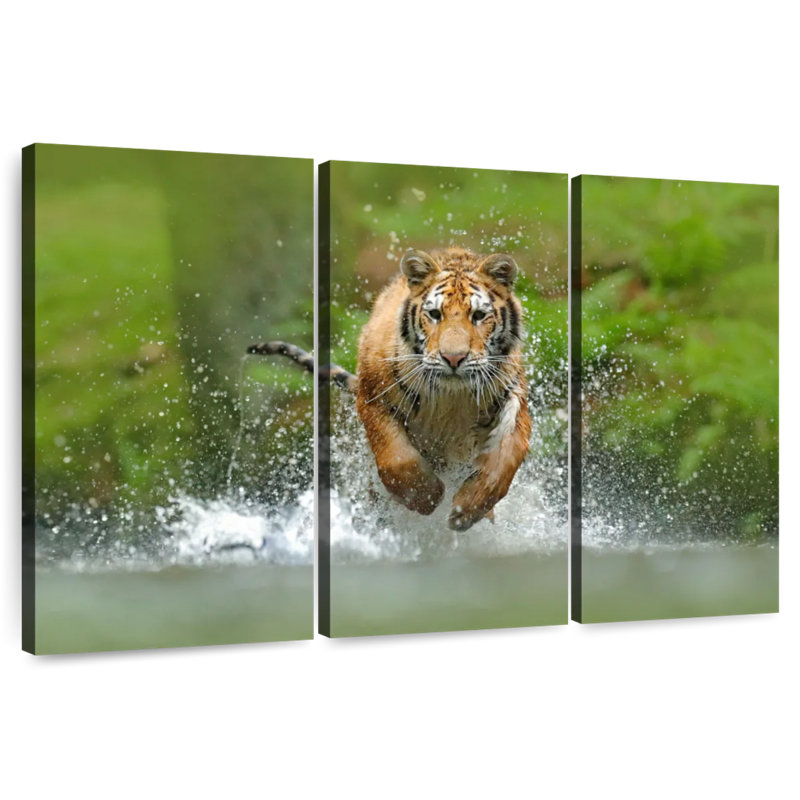 Brampt Running Tiger, 28" H x 45" W