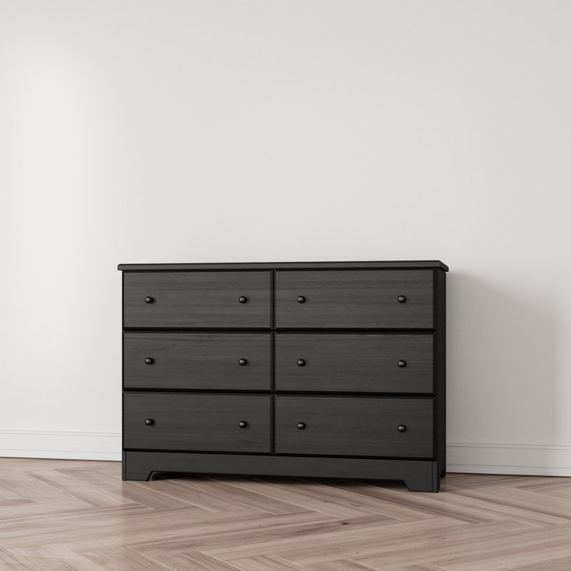 Commode 6 tiroirs Genelia, Noir