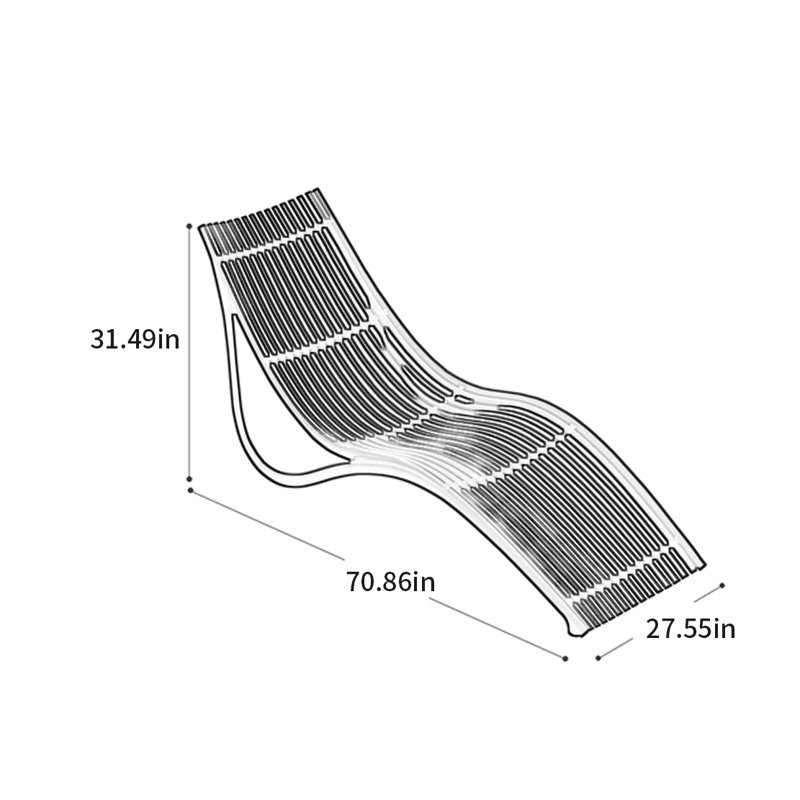 Outdoor leisure pool lounge chair, Orange