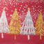 Housse de coussin de Noël en velours rouge 18 x 18 pouces avec arbres enneigés Christmas